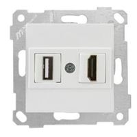 RİTA MEK TUŞ DATA PRİZİ 1*USB/1*HDMI BEYAZ 1